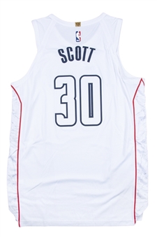 2017-18 Mike Scott Game Used Washington Wizards Home Jersey Worn on April 20, 2018 vs Toronto Raptors Eastern Conference Playoffs Round 1 Game 3 (NBA/MeiGray)